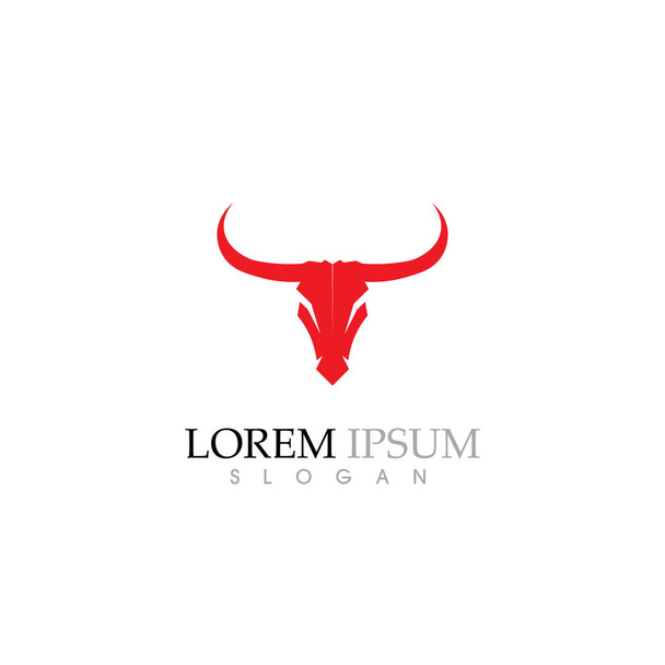 Bull Horn logo sjabloon vector pictogram illustratie  - Vector, afbeelding
