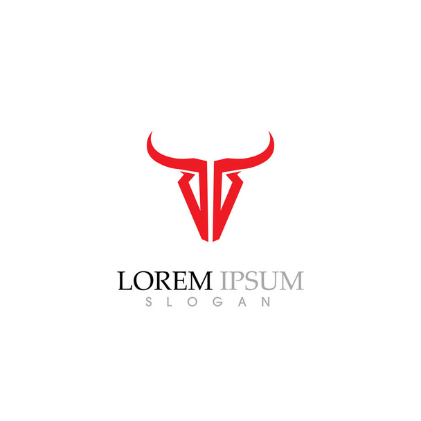 Ταύρος Horn λογότυπο είδωλο διάνυσμα εικονίδιο εικόνα  - Διάνυσμα, εικόνα