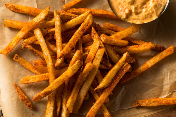 Homemade Spicy Mexican Nacho Fries - Photo, Image
