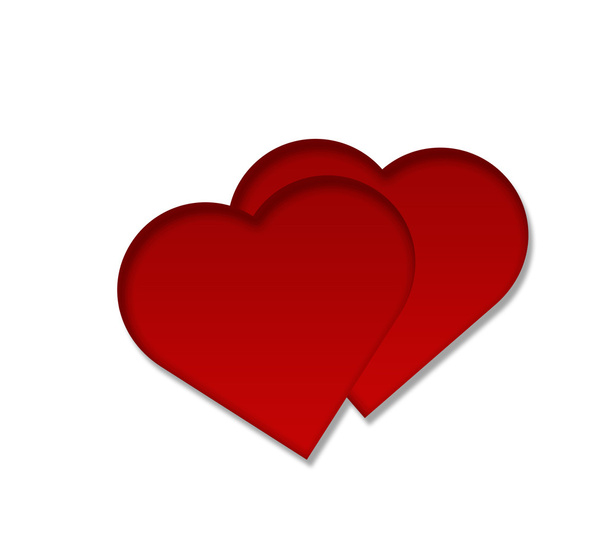 Изолированные красные сердца
 - Фото, изображение
