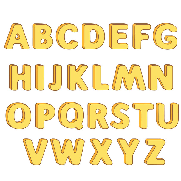 Set retro alphabet with 3d effect for title design - ベクター画像