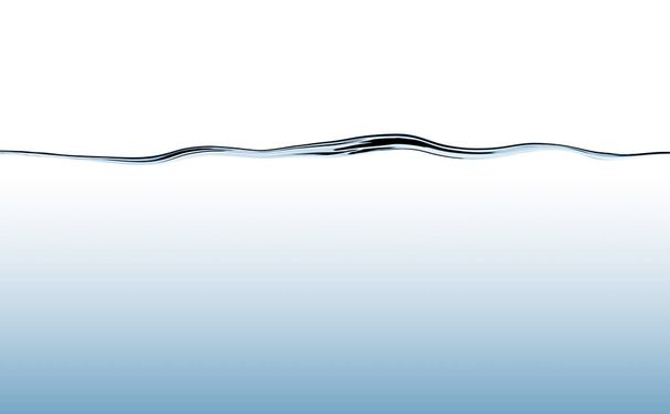 Niebieska płynąca fala wodna z głębokim gradientem wody - Zdjęcie, obraz