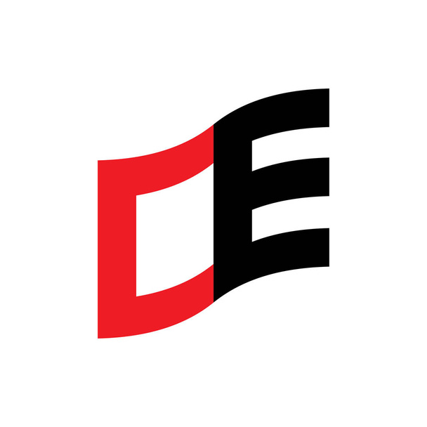 Bandera con la letra CE logotipo diseño vector
 - Vector, imagen