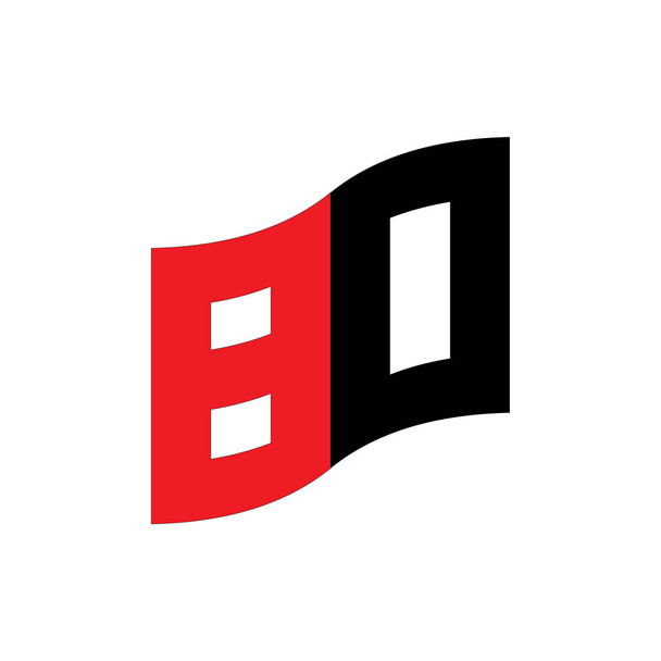 80 numaralı logo tasarım vektörü ile bayrak - Vektör, Görsel