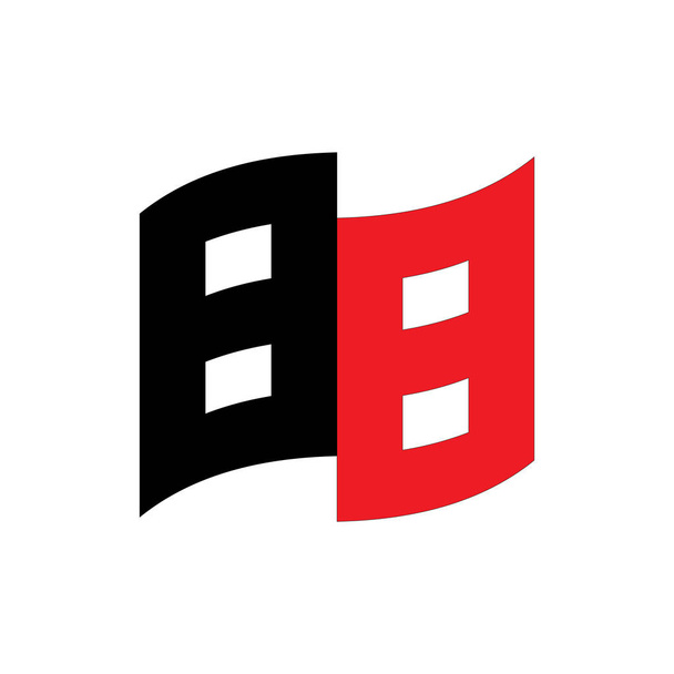 Прапор з вектором дизайну логотипу номер 88
 - Вектор, зображення