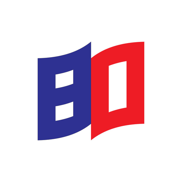 Zászló-val szám 80 logo design vektor - Vektor, kép