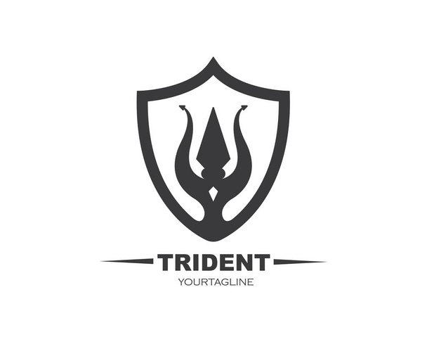 Trident logo szablon ikona ilustracja wektor  - Wektor, obraz