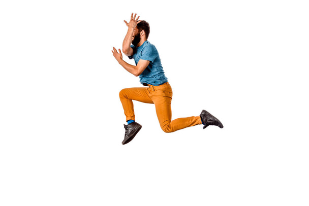 Performer is doing breakdance - Фото, изображение