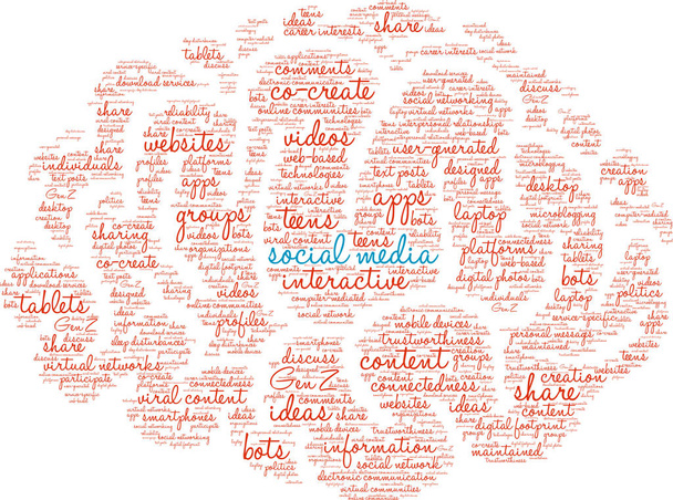 Social Media Word Cloud - Vector, Image