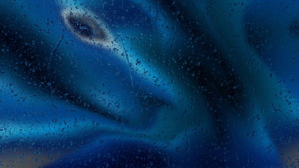 schwarz und blau Wasser Tropfen Hintergrund schön elegant Illustration Grafik Design - Foto, Bild