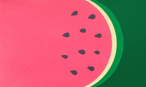 Design summer wallpaper with watermelon in cut - Foto, Imagem