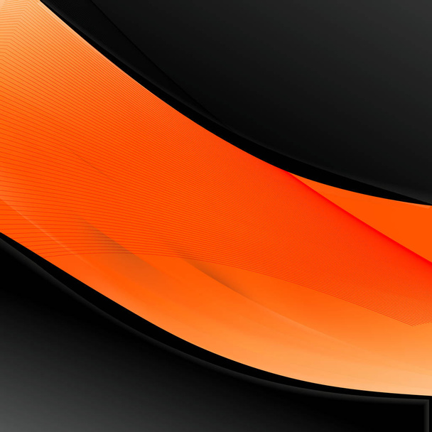 Orange et Black Wave Business Arrière-plan Belle illustration élégante graphisme
 - Photo, image