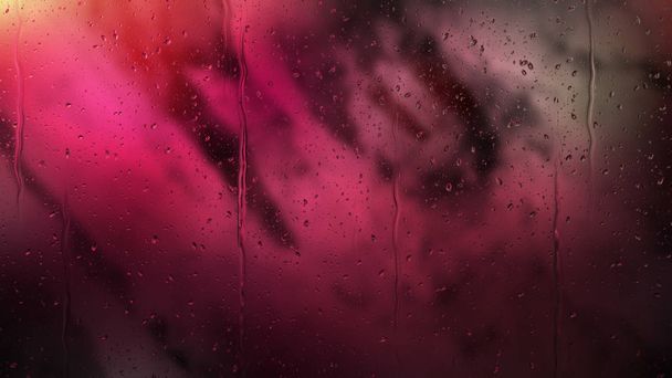 Růžové a černé dešťové pozadí krásná elegantní ilustrace výtvarný design - Fotografie, Obrázek