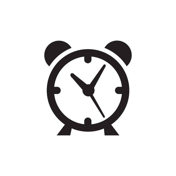 Alarm Clock Icon In Flat Style Vector Icon For Apps And Websites. Black Icon Vector Illustration. - Vector, Image