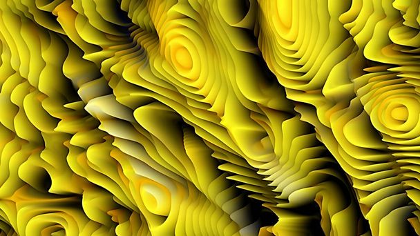 Абстрактный трехмерный Прохладный желтый изогнутый подкладка Риппл фон элегантный графический дизайн
 - Фото, изображение