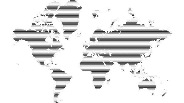 Illustration of globe map with geometric shapes pattern imposed. - Photo, Image