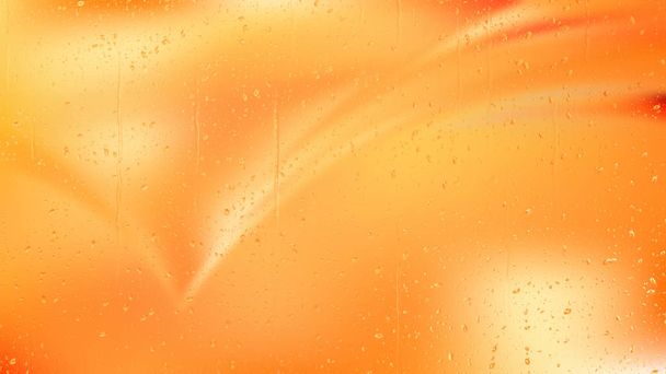 Water Drops on Orange Background Beautiful elegant Illustration graphic art design - Photo, Image