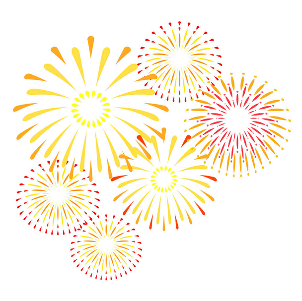 Fireworks illustratie, Vector, kleurrijke, Japanse stijl - Vector, afbeelding