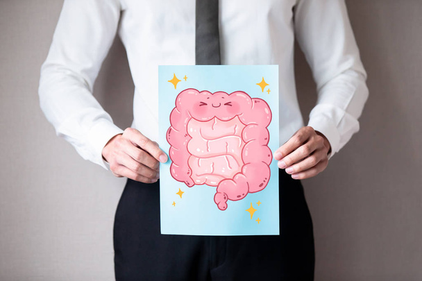 businessman with healthy  intestine - Foto, Imagen