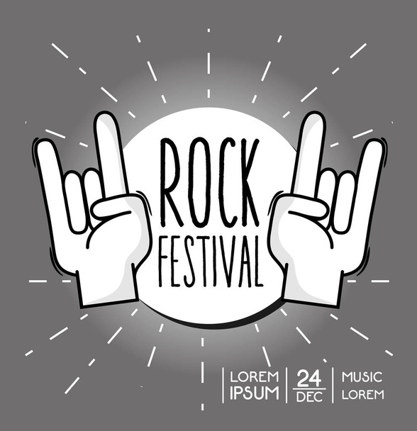 рок фестиваль концерт музыкальное событие
 - Вектор,изображение