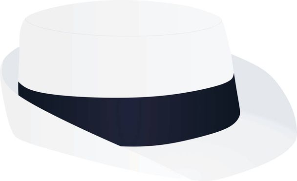 Witte Bowler hoed. vector illustratie - Vector, afbeelding
