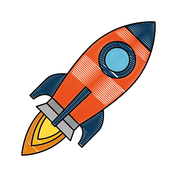 Raketenstart-Symbol - Vektor, Bild