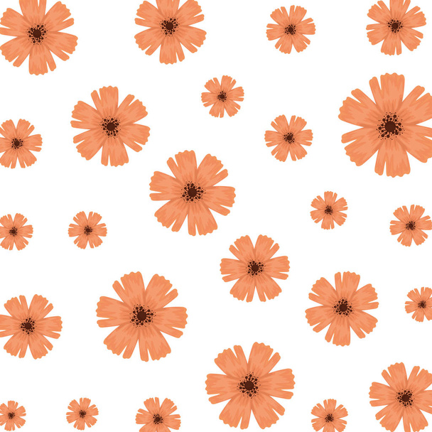cute flowers decorative pattern - Vettoriali, immagini