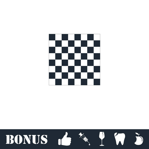 Boş satranç Panosu simgesi düz - Vektör, Görsel