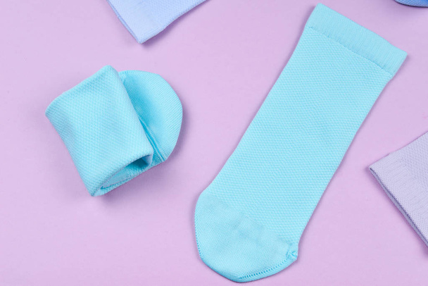 Colorful collection of cotton socks.  - Фото, зображення