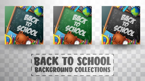 Back to school background collections - Vector, Image