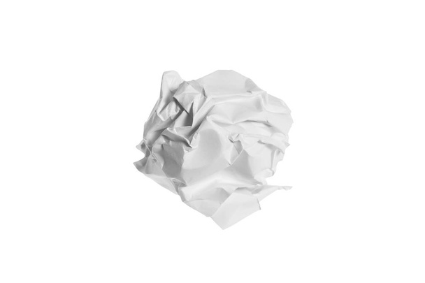 Crumpled office paper isolated on white background - Foto, immagini