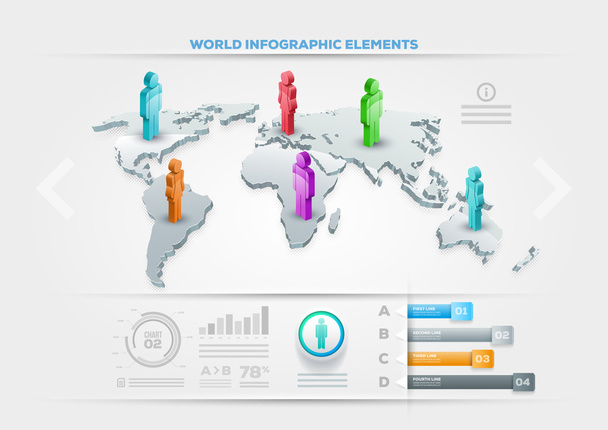 Šablona návrhu aplikace Infographic - Vektor, obrázek