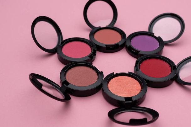 Composition of colorful blushers - Foto, Imagen