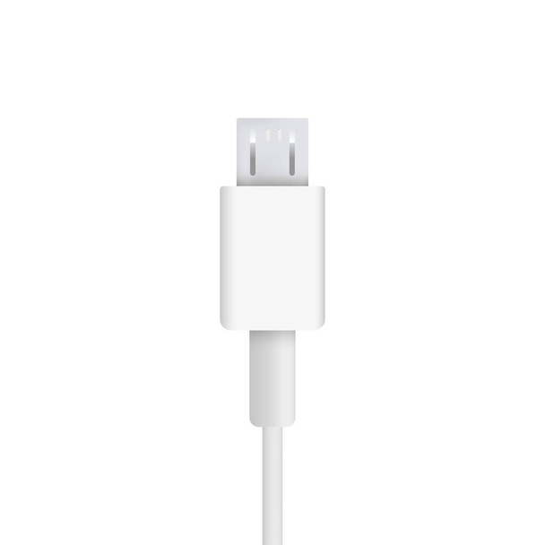 Vector Illustration of micro-USB Cable - Vector, Image