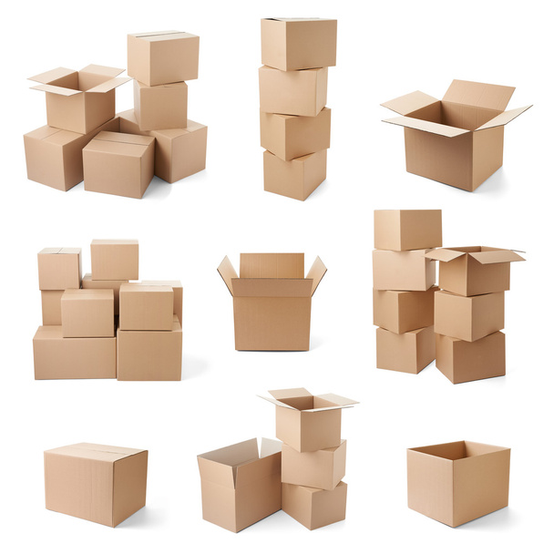 kartonnen doos pakket bewegende vervoer levering - Foto, afbeelding