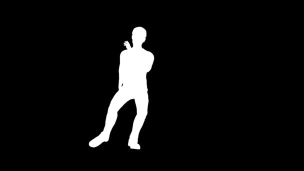 Klubová tanečnice silueta v pomalém pohybu - Záběry, video