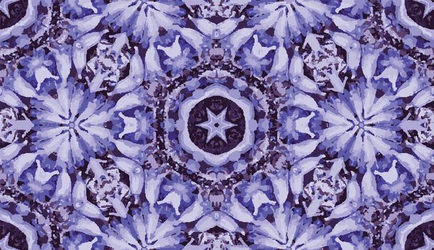 Абстрактный красочный калейдоскоп бесшовный узор. Геометрический векторный фон. Мозаика azulejo мандала графический образец. Декоративная декоративная плитка. Деко обертка для дома, фиолетовые обои
 - Вектор,изображение