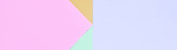 Textura de fondo de colores pastel de moda. Papel estampado geométrico rosa, violeta, naranja y azul
. - Foto, Imagen
