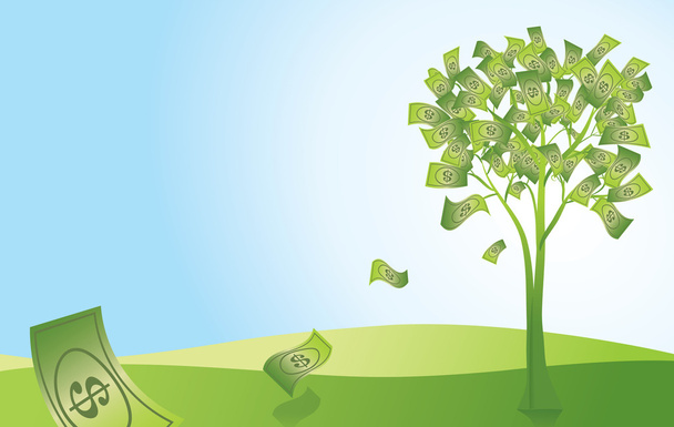 Árbol de dinero - Vector, Imagen