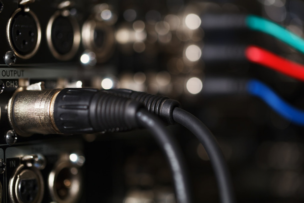 Audio-xlr-Kabel im Pro-Recorder. - Foto, Bild