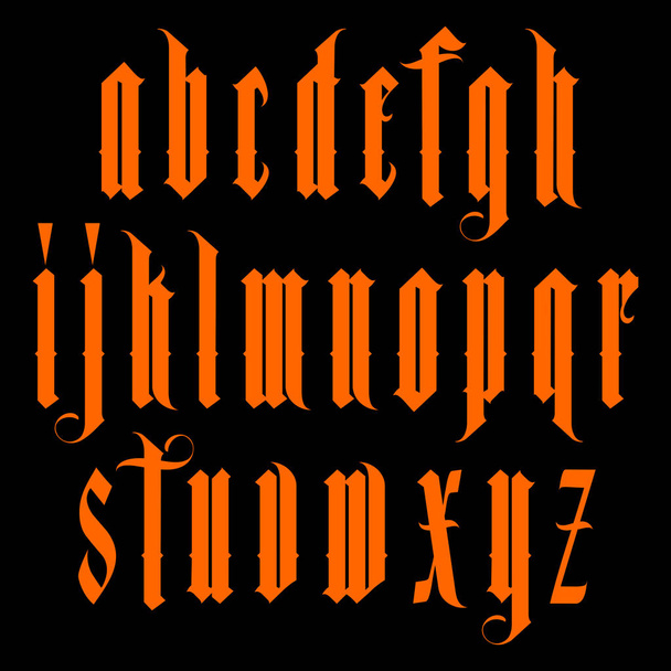 Vector modern gothic alphabet. Vintage font. Typography for labels, headlines, posters etc.  - Vettoriali, immagini