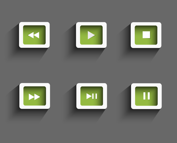 Music player icons-02 - Vector, Image