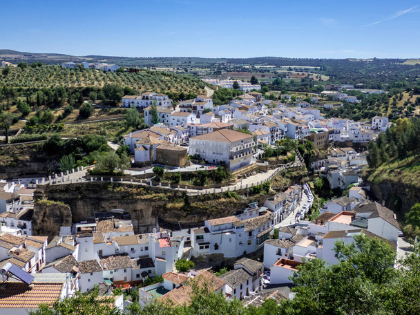 Ronda, pohled z vrcholu na Rondě a okolí, Španělsko, andal - Fotografie, Obrázek