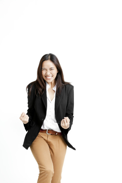 Successful young business woman happy for her success. - Foto, Bild