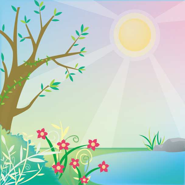 Forest background - Vector, afbeelding