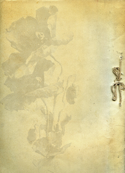 Old paper with flower - Φωτογραφία, εικόνα