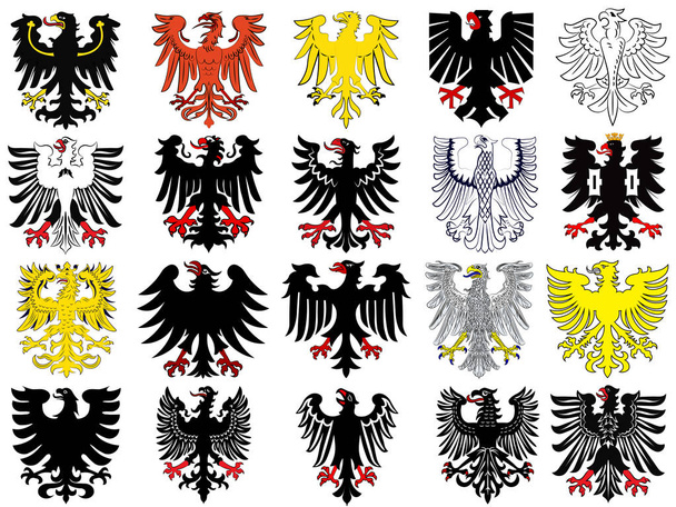 紋章のドイツのワシのセット - ベクター画像