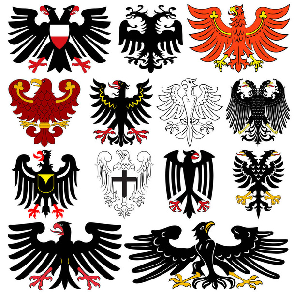 Conjunto de águilas heráldicas alemanas
 - Vector, Imagen