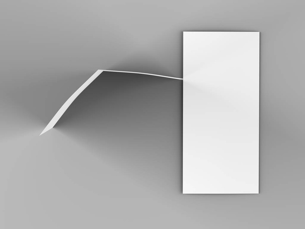 Dl形式で折り畳みリーフレットを開く - モックアップ - 3Dイルスタート  - 写真・画像