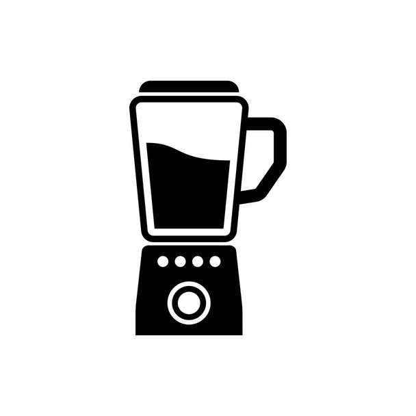 Icono de Blender Negro aislado sobre fondo blanco. Cocina eléctrica licuadora estacionaria con tazón. Cocinar batidos, cócteles o jugos. Ilustración vectorial
 - Vector, Imagen